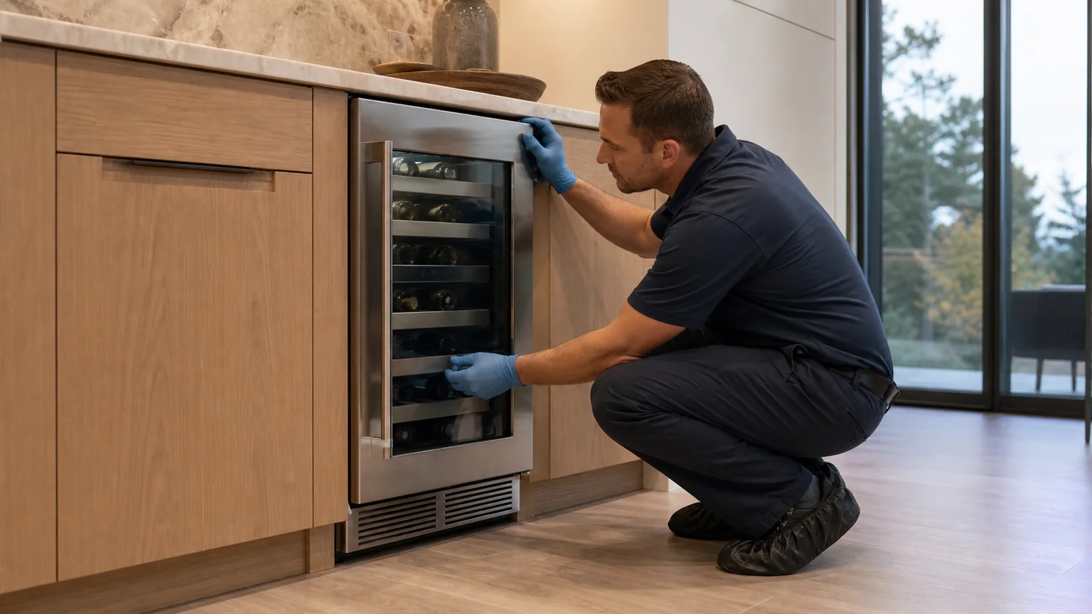 Undercounter wine-storage service